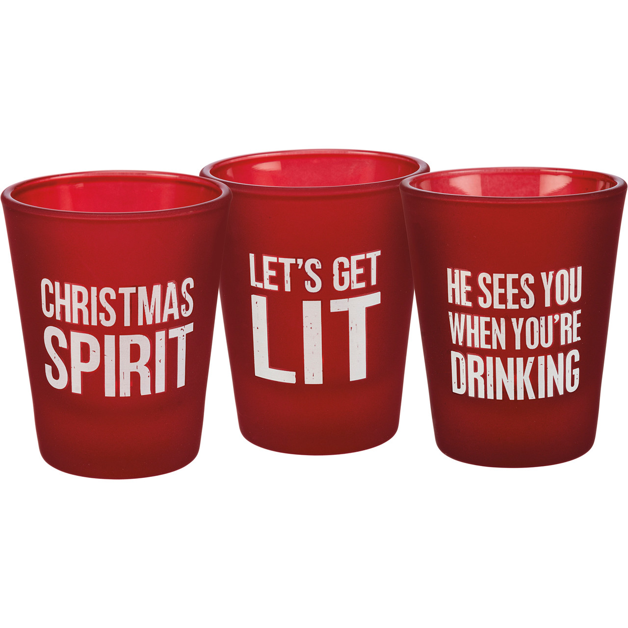 christmas shot glasses plastic