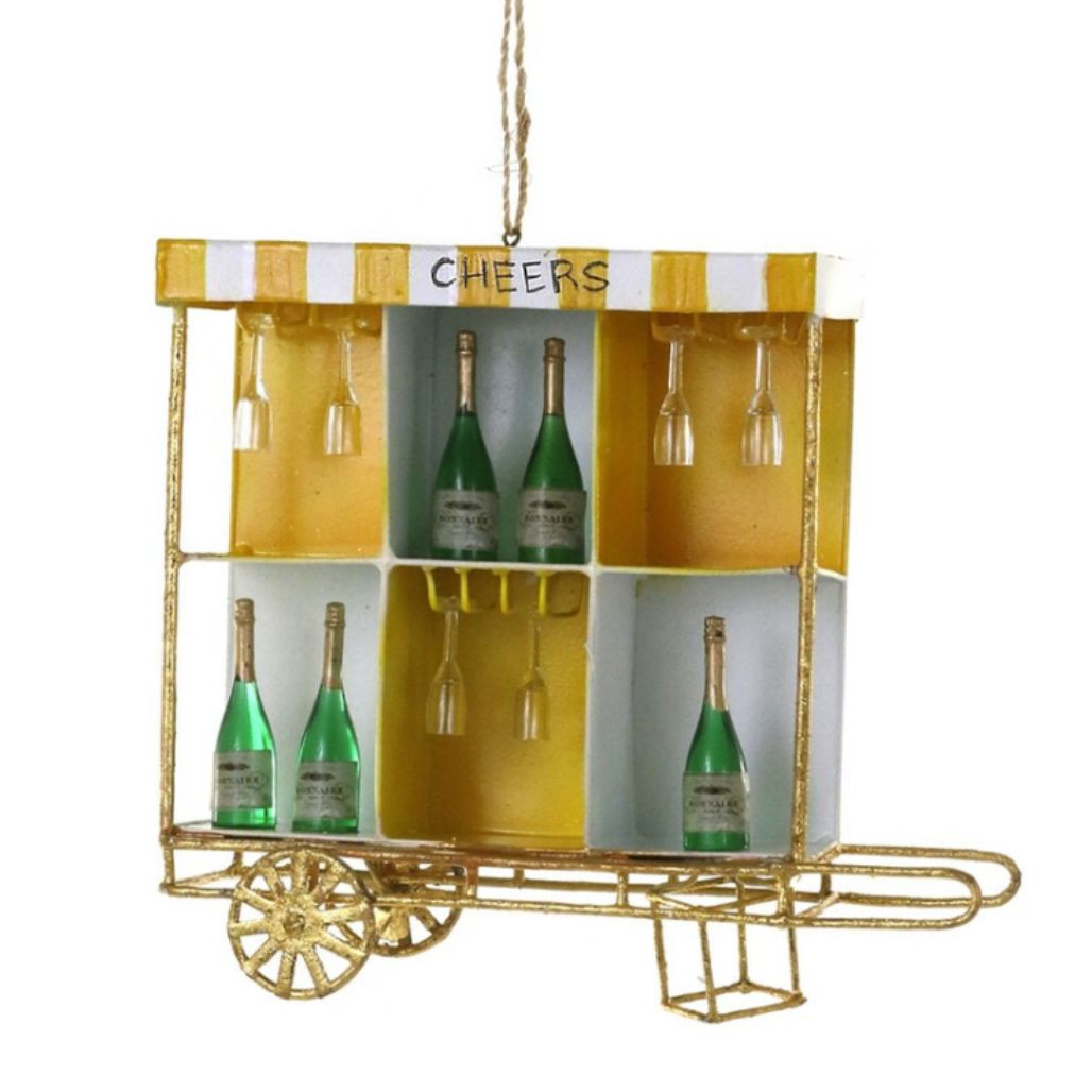 Cody Foster Cheers! Champagne Cart Ornament