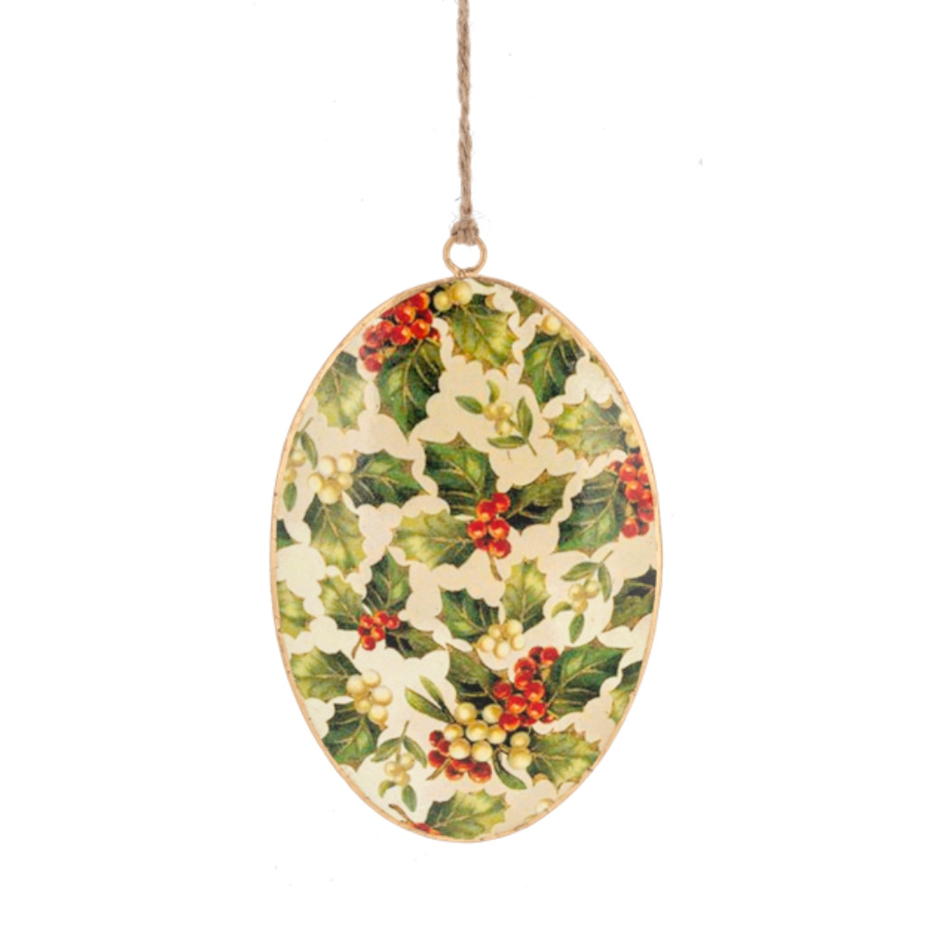 Vintage Santa Disk Ornament