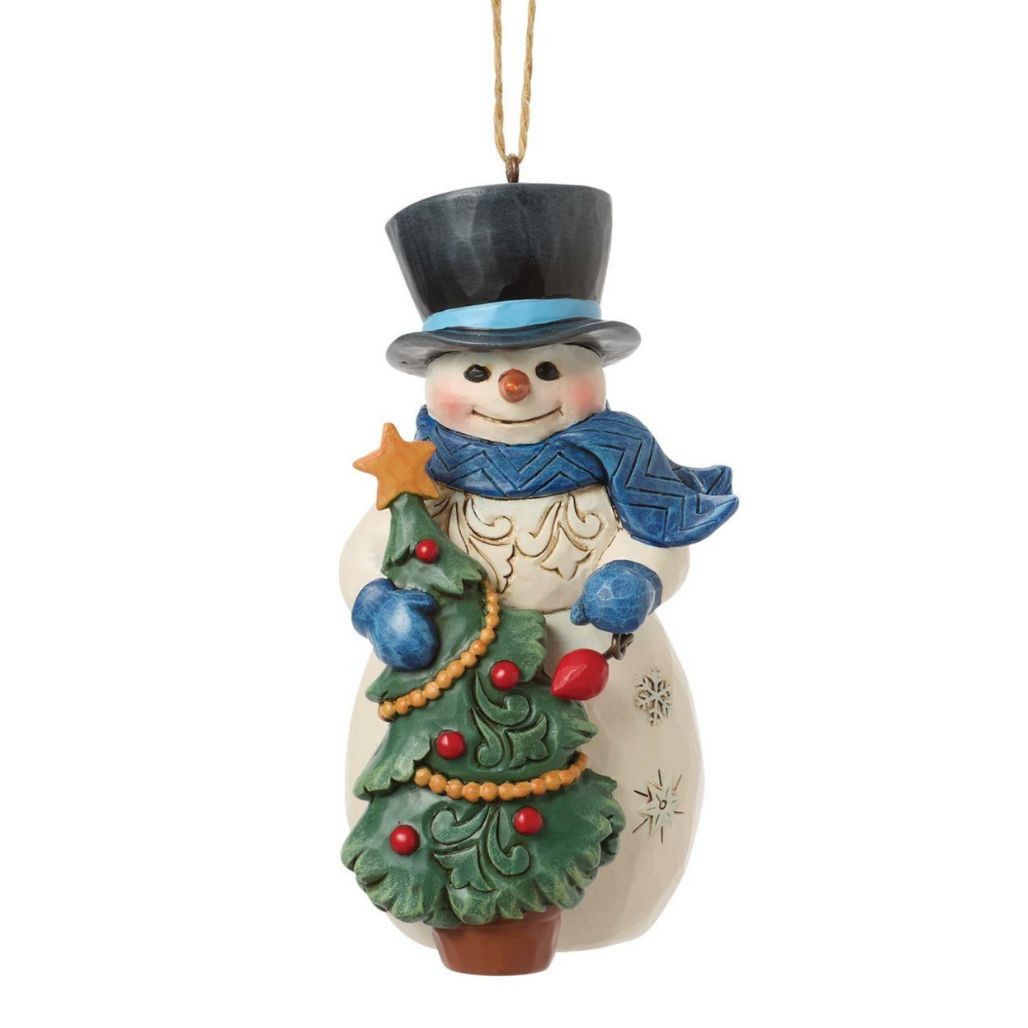 Jim Shore - Heartwood Creek - Snowman with Christmas Tree Ornament