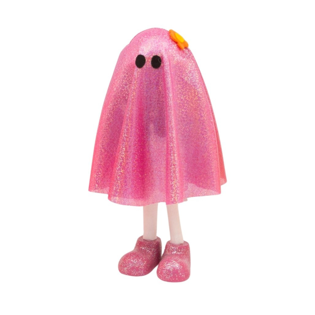 Pink Glitter Ghost Figurine