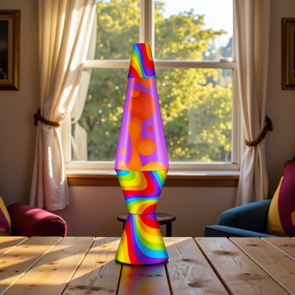 【本物美品】LAVA LAMP 14.5インチ イエロー/パープル Lava Lamp Yellow & Purple Flowing Color Design | 14.5 Inches