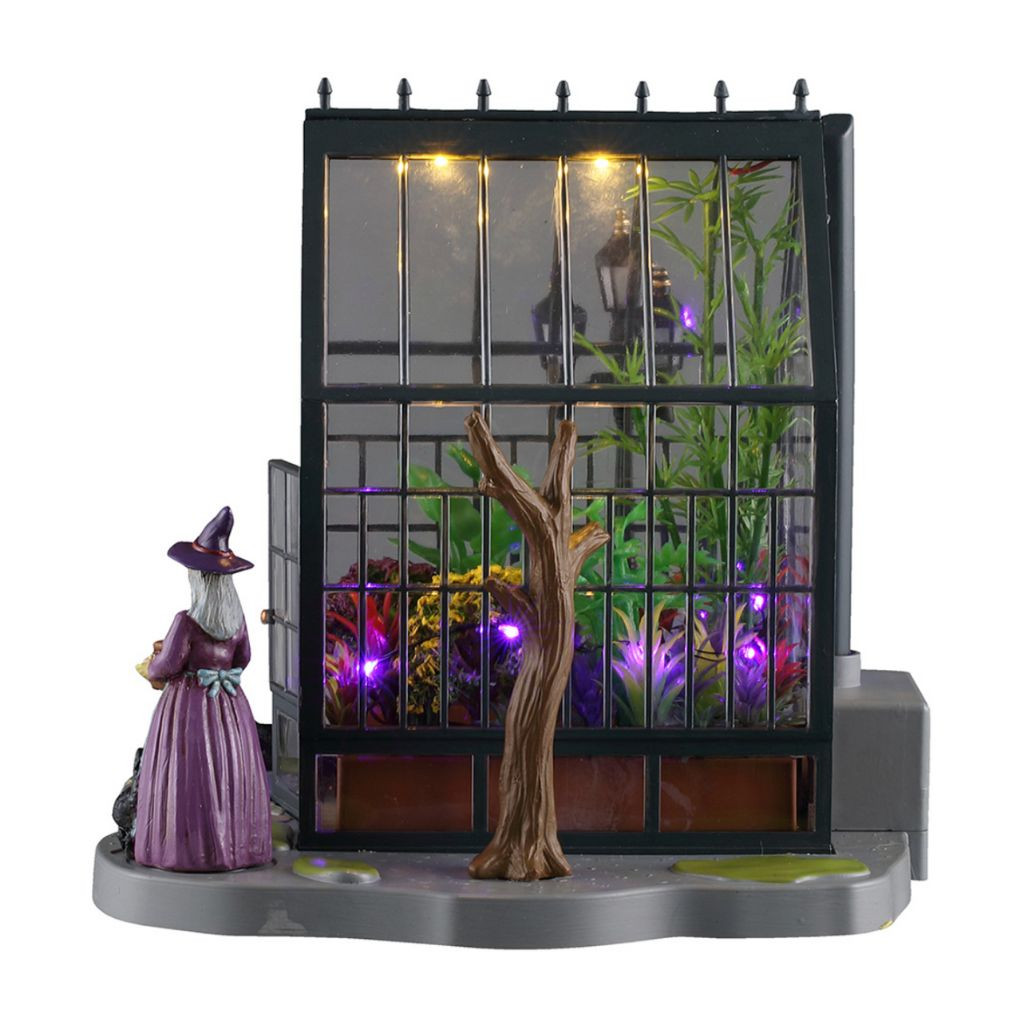 【廃盤】みかんの丘('13エストニア/ジョージア) Lemax Spooky Town Agatha's Greenhouse | Lighted Table Accent
