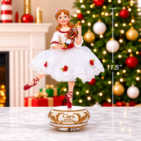 Kurt Adler Musical Clara With Nutcracker Table Piece | 11.5 Inches