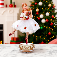 Kurt Adler Musical Clara With Nutcracker Table Piece | 11.5 Inches