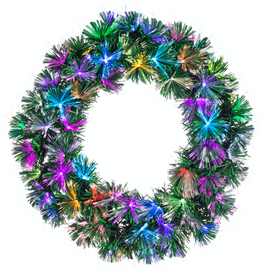 24 Inch Fiber Optic Color Changing Wreath 24 Inch Fiber Optic Color Changing Wreath