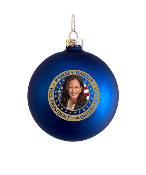 Vice President Kamala Harris Glass Ball Ornament
