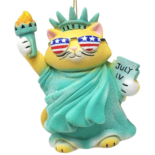 Lady Liberty Cat Ornament