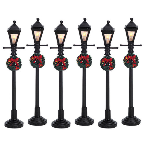 Lemax Gas Lantern Street Lamp, Set Of 6
