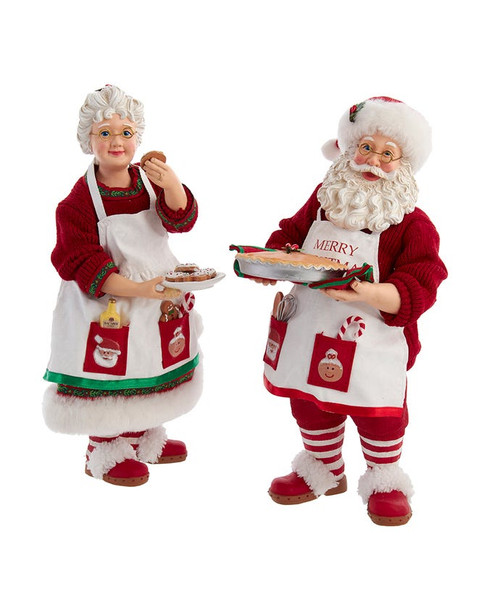 10.5" Fabriché™ Mr. and Mrs. Claus Dessert Set, 2-Piece Set
