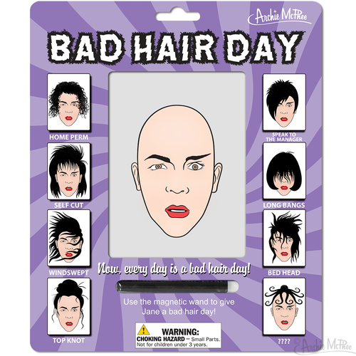 Magnetic Drawing Board Bad Hair Day Bald to Fabulous
