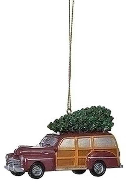 Wooden Wagon Ornament
