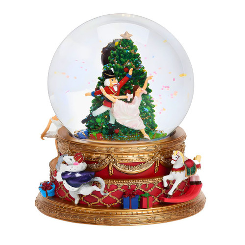 7" Nutcracker Dancing With His Partner Musical Rotating Snow Globe That Plays 'The Nutcracker Ballet'