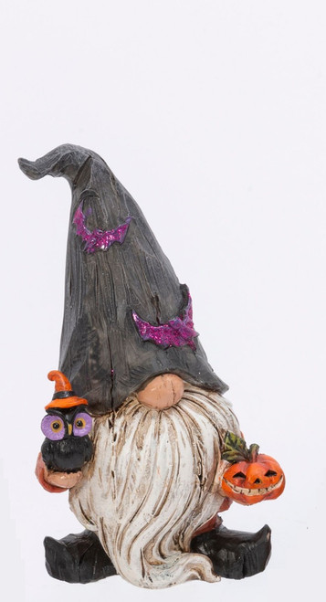 Halloween Gnome Holding An Owl
