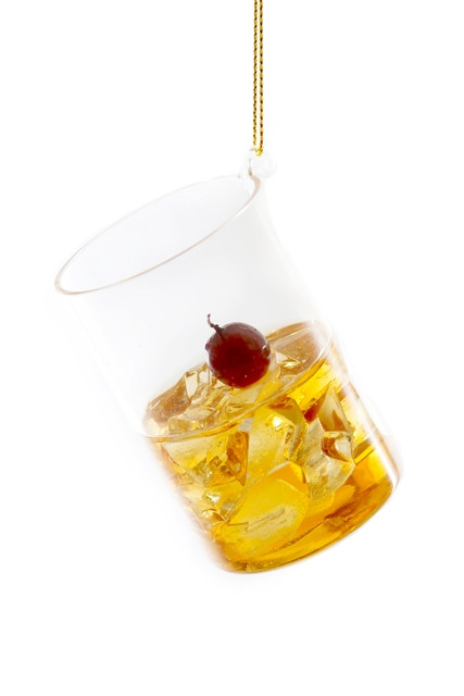 Cody Foster Whisky on Rocks - Christmas Cocktail Drink Glass Ornament