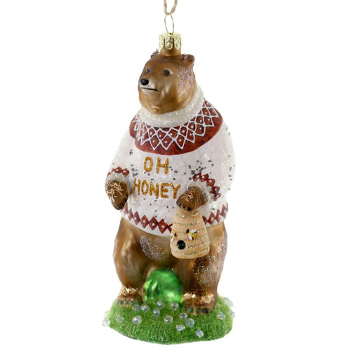 Cody Foster & Co - Oh Honey Bear Glass Blown Ornament