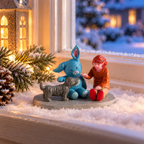 Lemax Snuggle Time – collectible Christmas village piece displayed in a cosy home