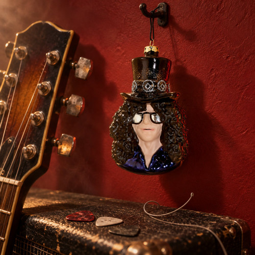 Cody Foster Slash Blown Glass Ornament – glass Christmas ornament styled in a fun, eclectic home scene