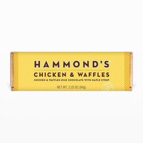 Hammond's Candies Chicken And Waffle's Milk Chocolate Candy Bar
