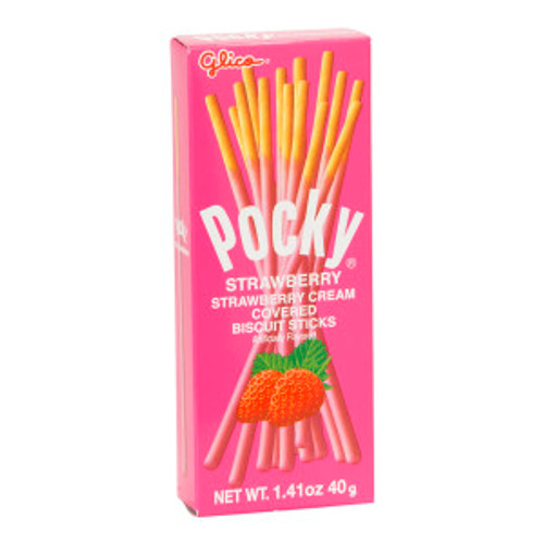 1.41 Oz. Glico Pocky Biscuit Sticks with Strawberry Cream
