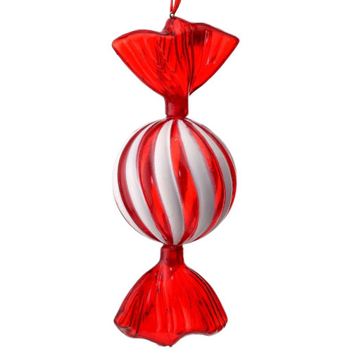 7.5" Wrapped Peppermint Ornament
