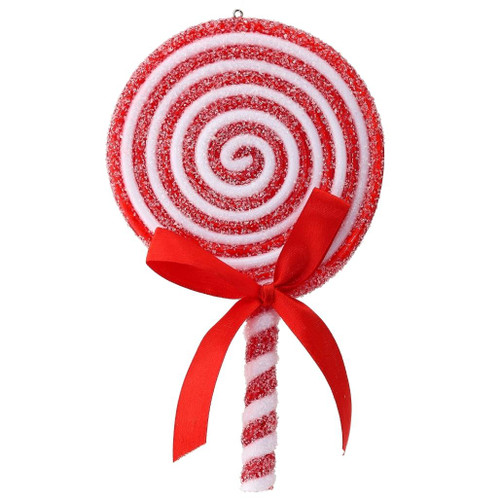 7" Acrylic Lollipop w/Bow Ornament
