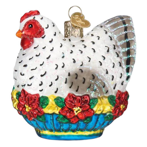 3.25" French Hen Ornament
