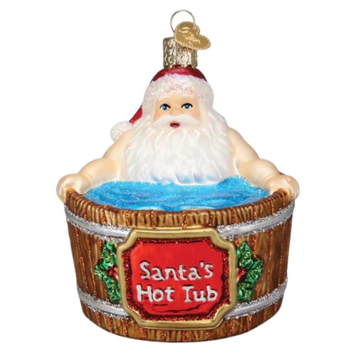 3.75" Santa's Hot Tub Ornament
