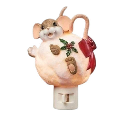 4.5" Roman - Mouse Snowball Plug-In Night Light
