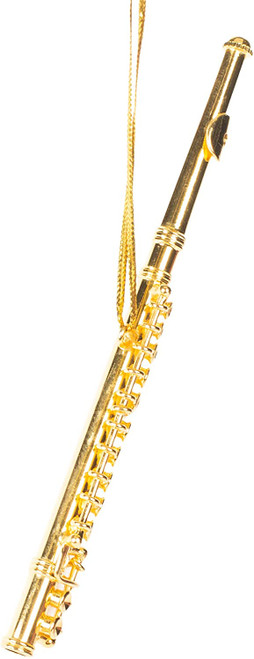 Broadway Gifts Gold Brass Flute Ornament 