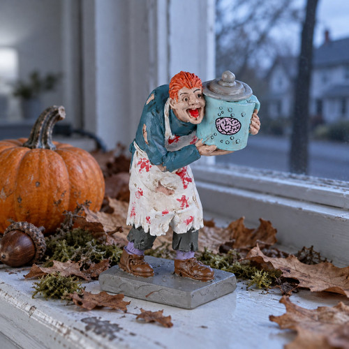 Lemax Spookytown - Lab Assistant – collectible Halloween village piece displayed in a cosy home
