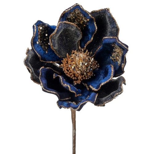 18" Heavy Jeweled Magnolia Stem
