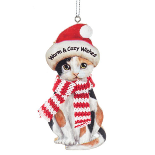 Ganz - Warm & Cozy Christmas Cat Ornament
