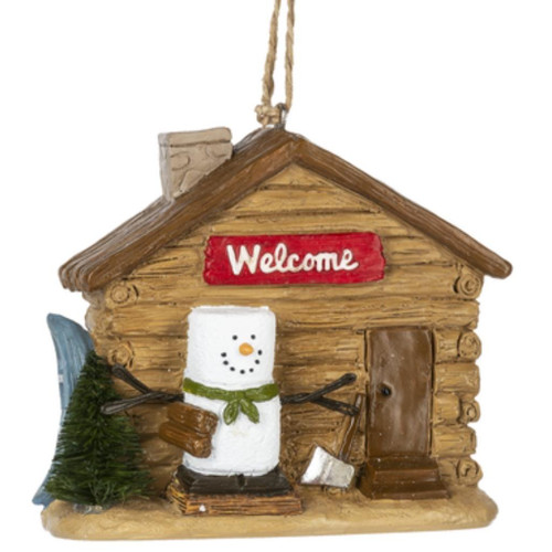 S'More Cabin Ornament - Welcome
