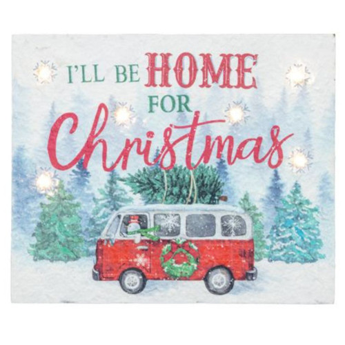 I'll Be Home for Christmas LED Wall Sign 