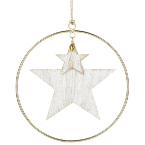 Star in Open Circle Ornament
