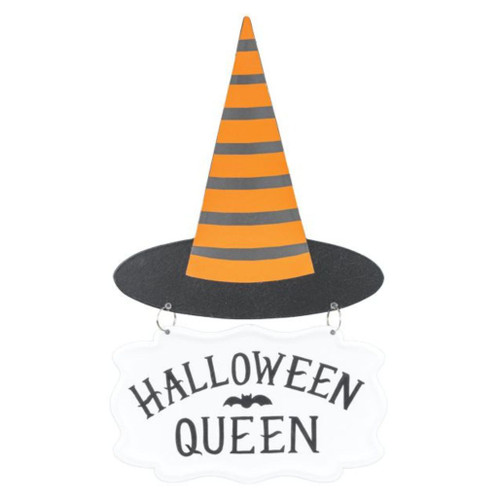 Halloween Queen Witch Hat Sign