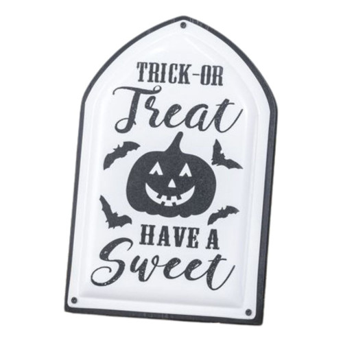 Trick Or Treat Tombstone Greeter Sign