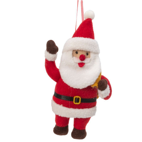 Fabric Santa Ornament
