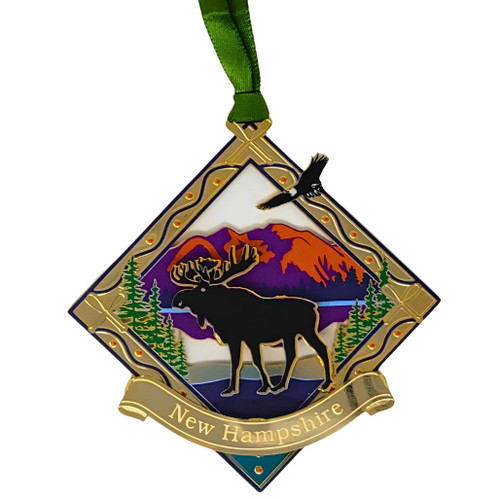 Woodland Moose New Hampshire Ornament