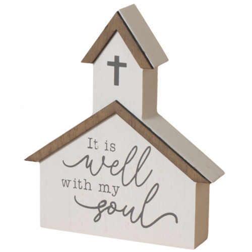 It Is Well Inspirational Church Wood Block