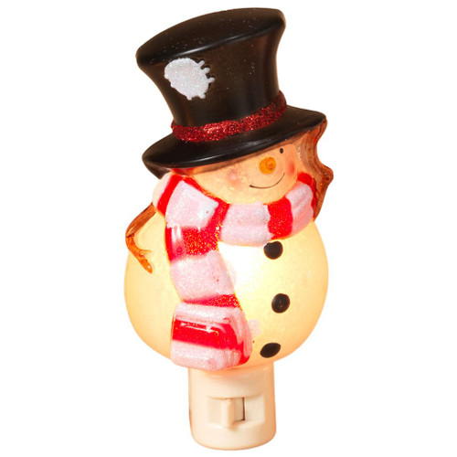 Snowman Wearing Top Hat Night Light 