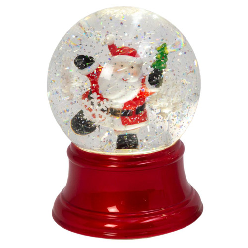 LED Musical Skating Santa Snow Globe