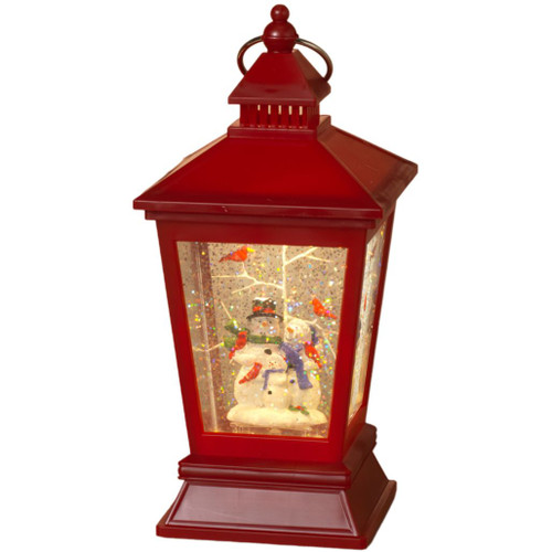 Red Snowman Shimmer Lantern
