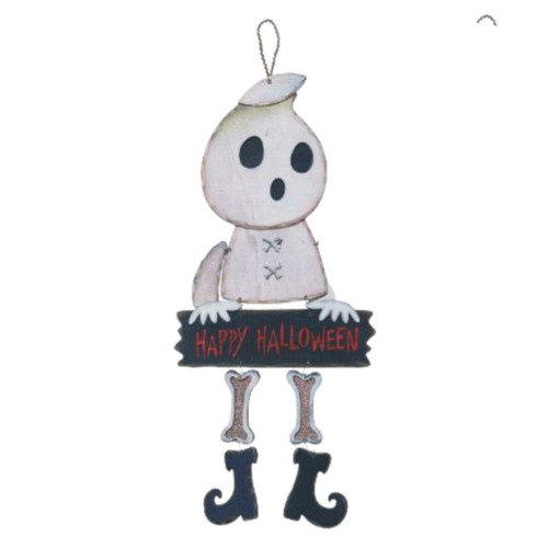 Dangling Spooky Ghost Character Ornament
