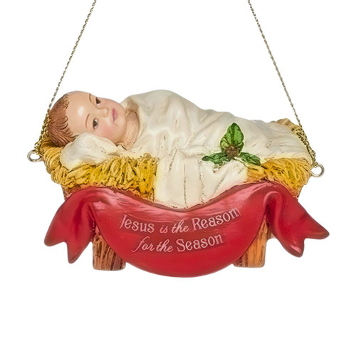 3" Baby Jesus In Manger Ornament