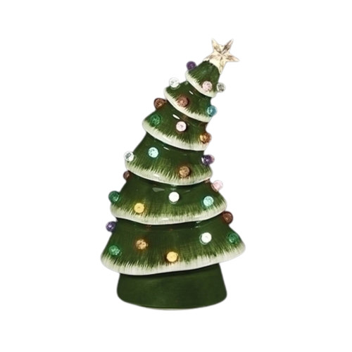 10" Lit Up Bent Christmas Tree
