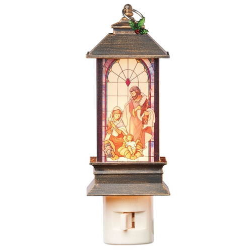 Holy Family Stained Glass Lantern Night Light