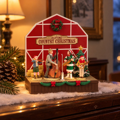 Lemax A Country Christmas – collectible Christmas village piece displayed in a cosy home
