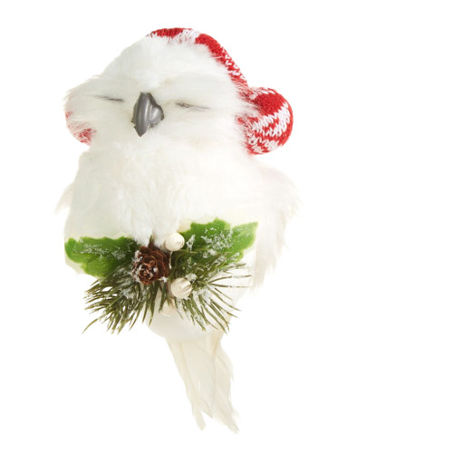 7" Cozy Owl Ornament Wearing Earmuffs
